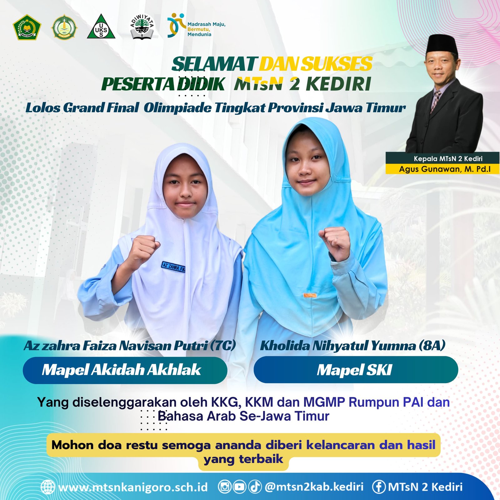 DUA SISWI MTsN 2 KEDIRI MASUK FINALIS OLIMPABA 2026