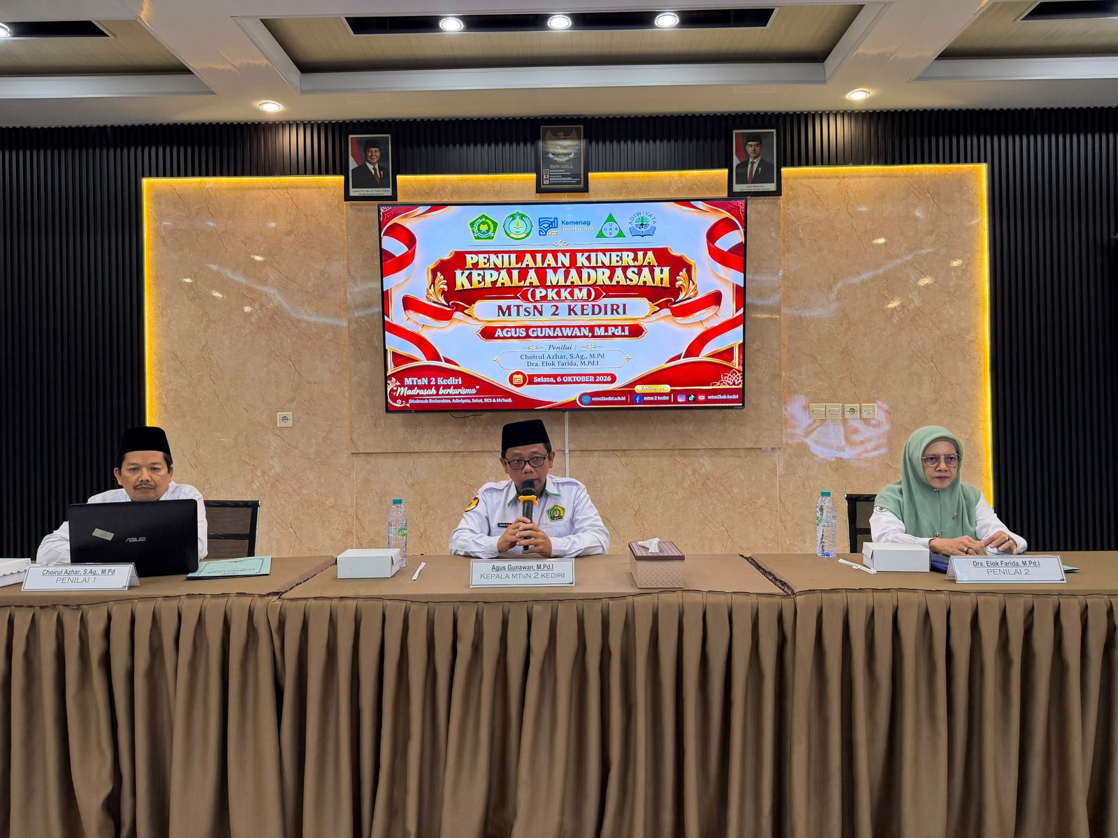 Tingkatkan Mutu Kepemimpinan, MTsN 2 Kediri Jalani Penilaian Kinerja Kepala Madrasah (PKKM) Tahun 2026