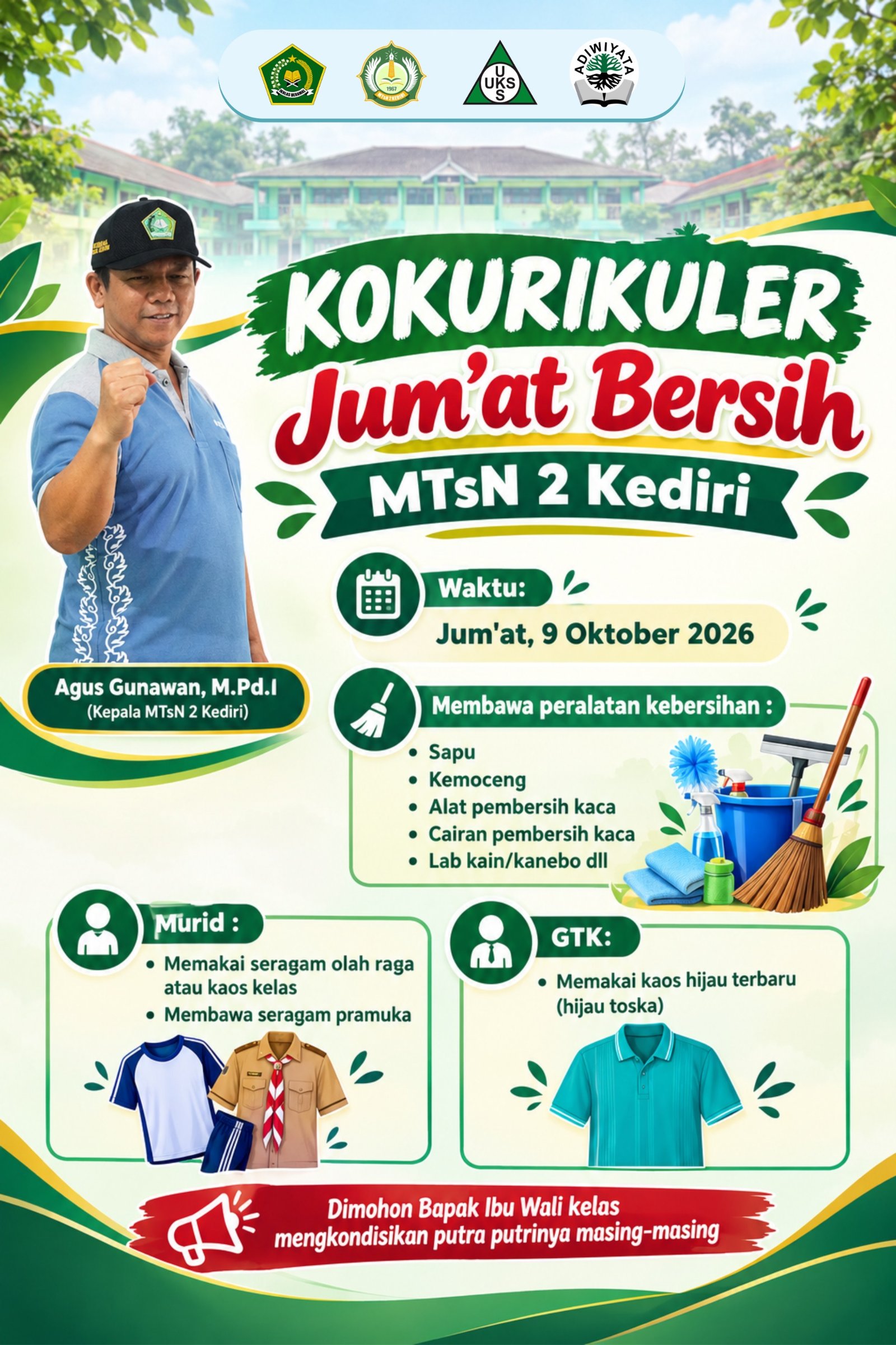 Jumat Bersih di MTsN 2 Kediri