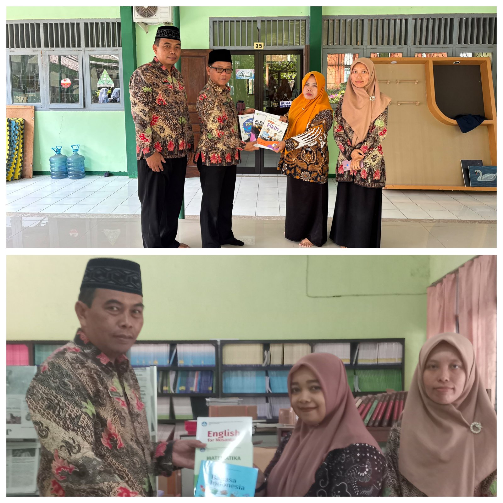 Serah Terima Hibah buku dari MTsN 2 Kediri ke Anggota KKM